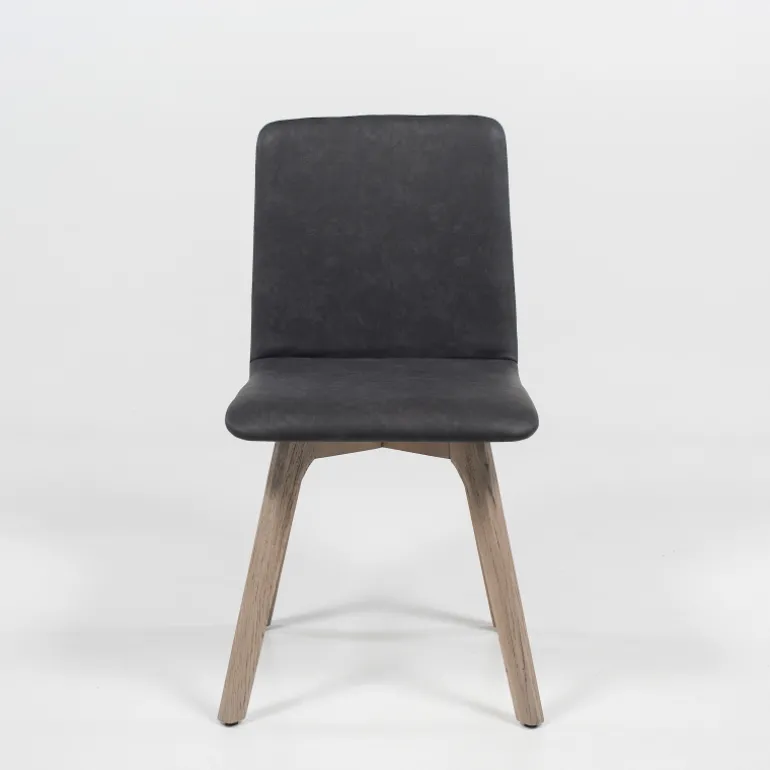 Plaza diamant Chaise de séjour scandinave matelassée en synthétique et bois