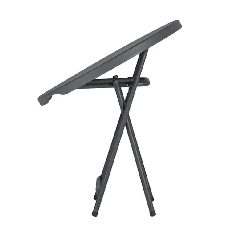 PraxisTable pliante ronde gris foncé