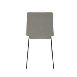 Primera Chaise moderne tissu et pieds métal