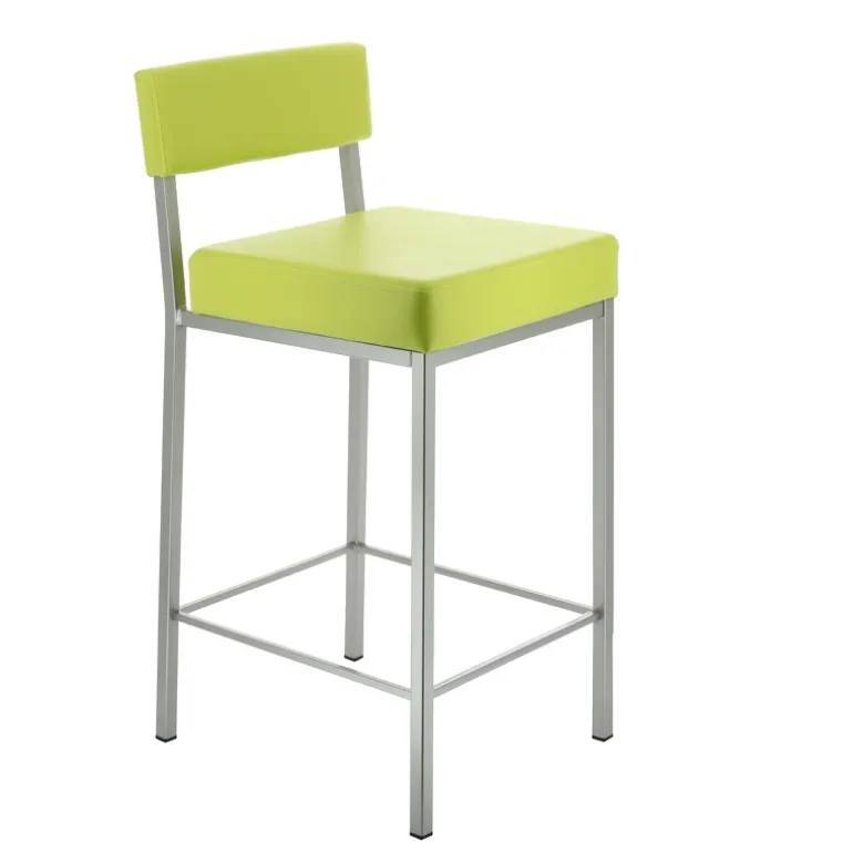 Quinta Tabouret snack moderne en métal et simili