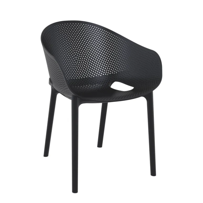 Sky Pro Fauteuil de jardin moderne empilable coque microperforée en polypropylène