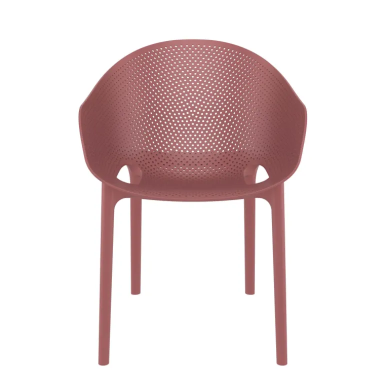 Sky Pro Fauteuil de jardin moderne empilable coque microperforée en polypropylène