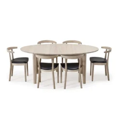 SM78 Table ovale extensible en bois massif fabriquée au Danemark