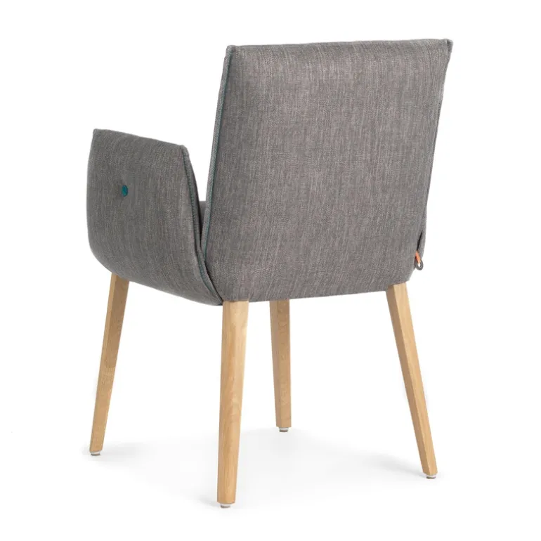 Soda Mobitec® Fauteuil cocooning en tissu avec boutons décoratifs