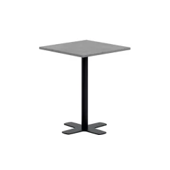 Spinner Petite table snack carrée en stratifié avec pied central en métal