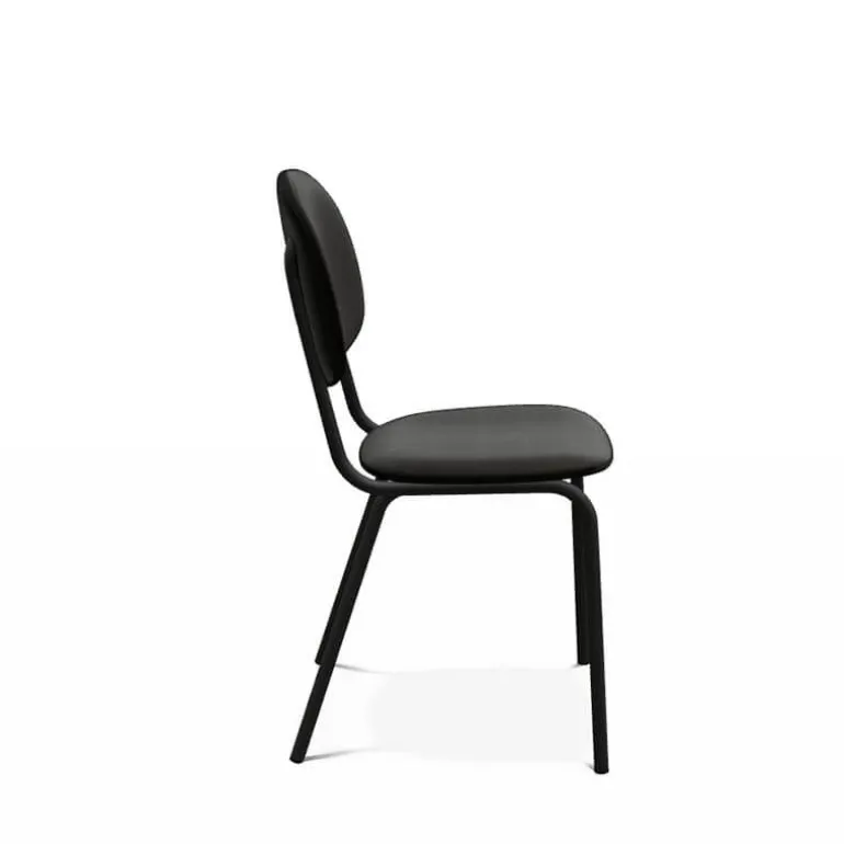 STR5 Chaise contemporaine en métal et en tissu fabriquée en Belgique
