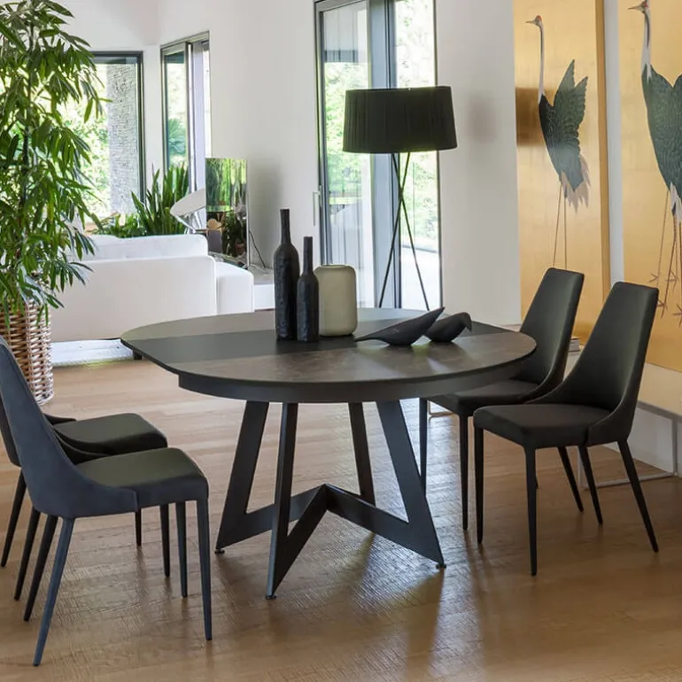 Venus Table design ronde extensible en céramique