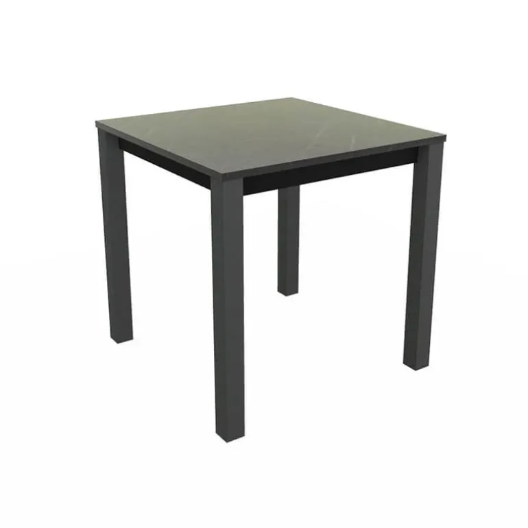 Verona Table snack carrée belge en stratifié pieds en métal