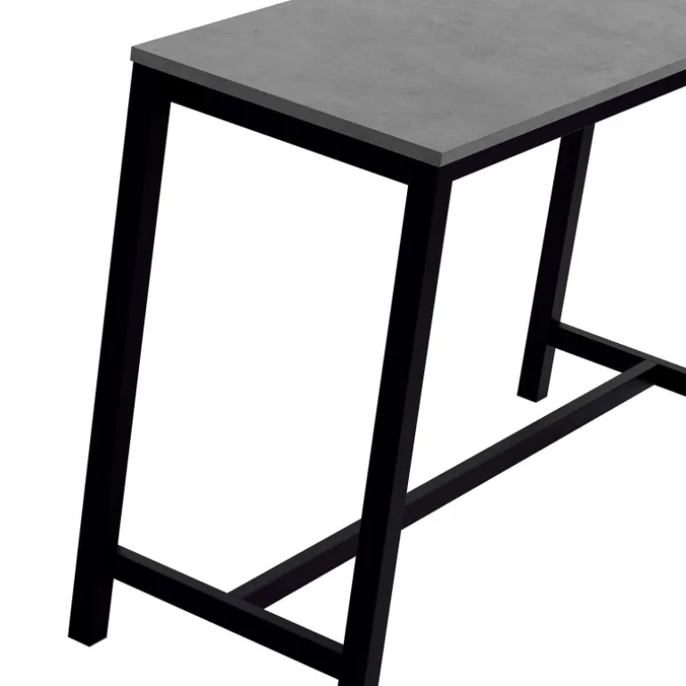 Vienna Table haute de cuisine hauteur 90 cm en stratifié et métal